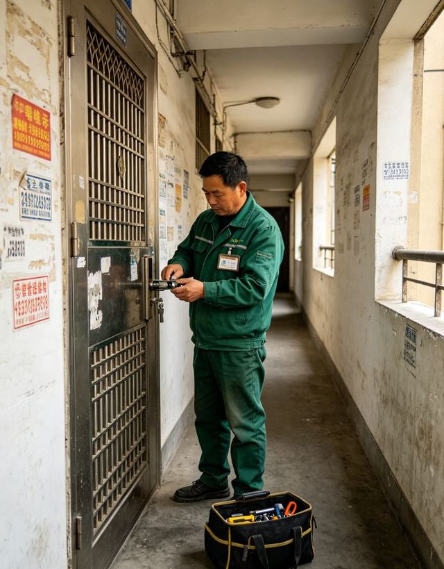 北京意浓便民开锁师傅工装上门服务现场